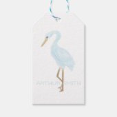 Watercolor Blue Crane ギフトタグ (正面)