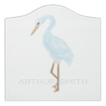 Watercolor Blue Crane