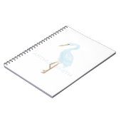 Watercolor Blue Crane ノートブック (左側)