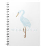 Watercolor Blue Crane ノートブック (正面)