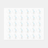 Watercolor Blue Crane ラベル (シート)