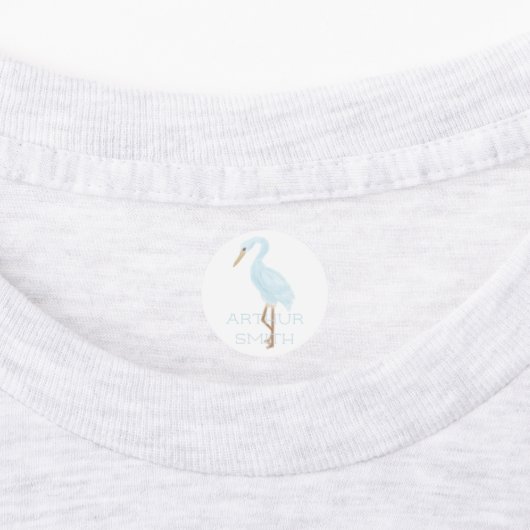 Watercolor Blue Crane ラベル (貼付)