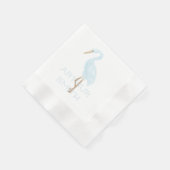 Watercolor Blue Crane 縁ありカクテルナプキン (角)