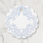  watercolor blue crest wedding フェイバータグ (裏面)
