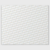 Watercolor Blue Cross Confirmation White  ラッピングペーパー (フラット)