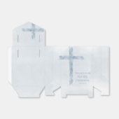 watercolor blue cross First Communion フェイバーボックス (折り畳みなし)
