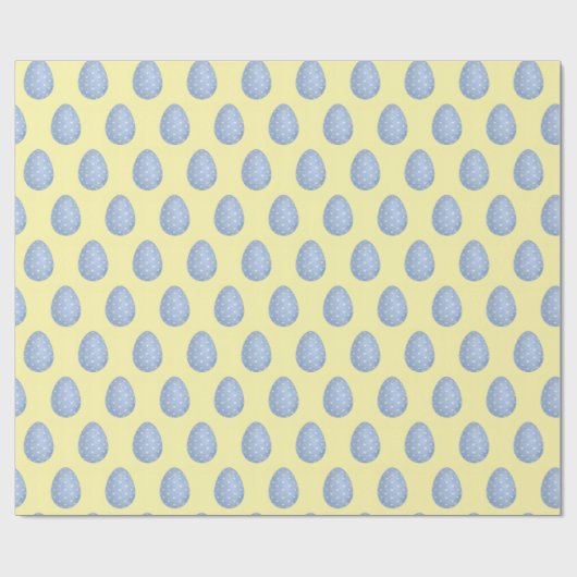 watercolor blue easter egg Wrapping Paper ラッピングペーパー (フラット)