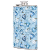 WATERCOLOR BLUE FALL PUMPKINS フラスク (左)