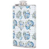 WATERCOLOR BLUE FALL PUMPKINS & AUTUMN FLOWERS フラスク (左)