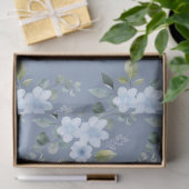 Watercolor Blue Floral Wedding Wrapping Paper  薄葉紙 (ギフト)
