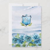 Watercolor Blue Hydrangea Wedding Invitation 招待状 (裏面)