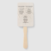 Watercolor Blue Ocean Beach Wedding Program Fans ハンドファン (裏面)