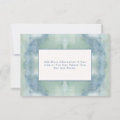Watercolor Blue RSVP Card Boho Hippie (裏面)