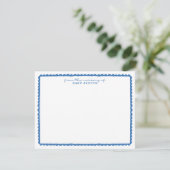 Watercolor Blue Scalloped Nursery Note Card 案内状 (スタンド正面)