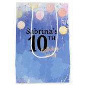 Watercolor Blue Sky ミディアムペーパーバッグ (裏面)