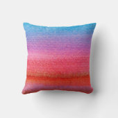 Watercolor Blue to Pink Gradient Blend クッション (裏面)