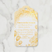 Watercolor Blue Tree Christmas Thank You Card  ギフトタグ (正面)