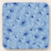 Watercolor Blue Wild Flowers Bouquet コースター (正面)