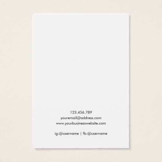 Watercolor Blue Wildflower Jewelry Display Card (裏面)