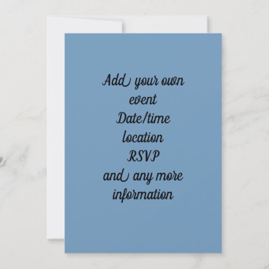 Watercolor Blueberries 招待状 (裏面)