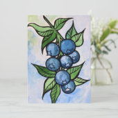Watercolor Blueberries 招待状 (スタンド正面)