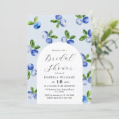 Watercolor Blueberries Bridal Shower Invitation 招待状 (スタンド正面)