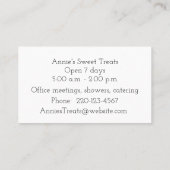 Watercolor Blueberryビジネスカード 名刺 (裏面)