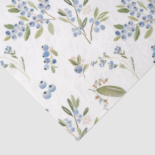 Watercolor Blueberry Pattern 薄葉紙 (詳細)
