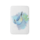 Watercolor Bluebird Bird Nature Art バスマット (正面縦)