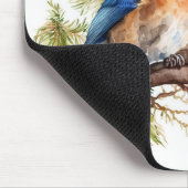 Watercolor Bluebirds マウスパッド (コーナー)