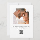 Watercolor Blush Floral & Cactus Wedding. Photo QR 招待状 (裏面)