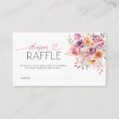 Watercolor Blush Pink Bloom Diaper Raffle  エンクロージャーカード (正面)