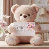 Watercolor Blush Pink Bloom Diaper Raffle  エンクロージャーカード