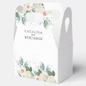 Watercolor Blush Pink Floral Geometric Wedding  Fa フェイバーボックス (オープン)