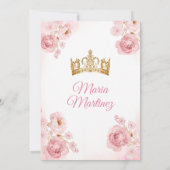 Watercolor Blush Pink Ribbon Bows Mis Quince 招待状 (裏面)