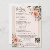 Watercolor Blush Pink Roses Bachelorette Weekend 招待状 (裏面)