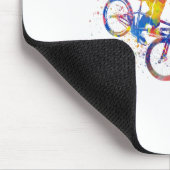 Watercolor bmx rider マウスパッド (コーナー)