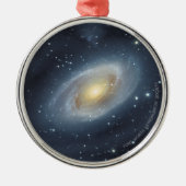 Watercolor Bode's Galaxy Holiday Ornament メタルオーナメント (正面)