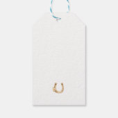 Watercolor Boho Cowboy Boots Bubbly Baby Thank You ギフトタグ (裏面)