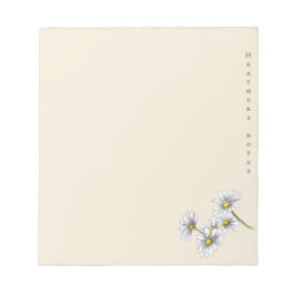 Watercolor Boho Floral Daisy Christmas Gift ノートパッド