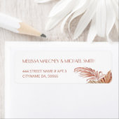 Watercolor Boho Floral Teracotta ラベル (インサイチュ)