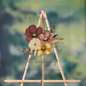 Watercolor Boho Neutral Floral Wedding アクリルサイン (ニュートラル)