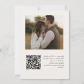 Watercolor Boho Neutral Wedding  招待状 (裏面)