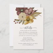 Watercolor Boho Neutral Wedding Details Card ノートカード (正面)