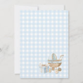 Watercolor Boho Nursery boy  baby shower 招待状 (裏面)