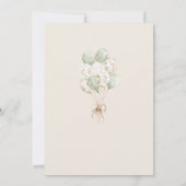 Watercolor Boho Nursery gender reveal  baby shower 招待状 (裏面)