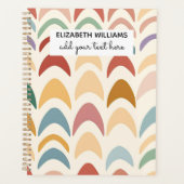 Watercolor Boho Rainbow プランナー手帳 (正面)