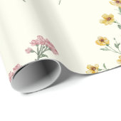Watercolor Boho Rustic Wildflower Wrapping Paper ラッピングペーパー (ロールコーナー)