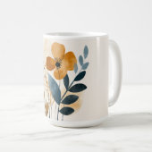 Watercolor Boho Wildflower Girly Gift コーヒーマグカップ (正面右)