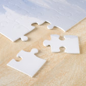 Watercolor Bolognese Festive Town Bench Christmas  ジグソーパズル (側面)